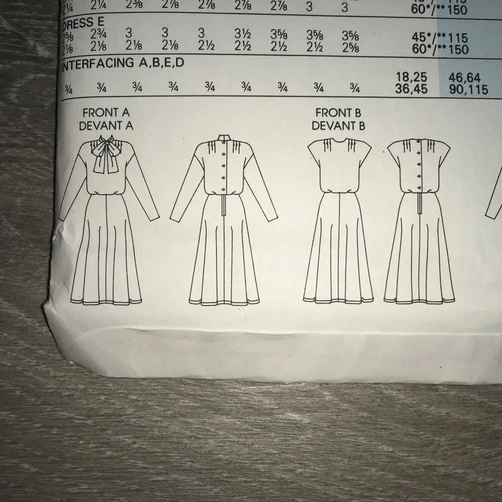 Vogue Sewing Pattern 1717 Womens 1980s Blouson Power Dress Office 8-12 UNCUT